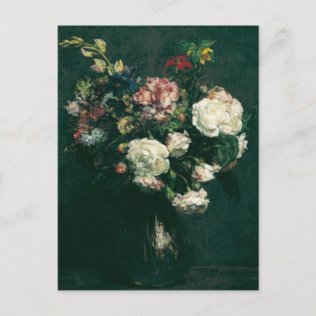 Henri Fantin-Latour Vintage Vase der Blume Postkarte (Vorderseite)