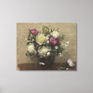 Henri Fantin-Latour Vintage Vase der Peonies Leinwanddruck