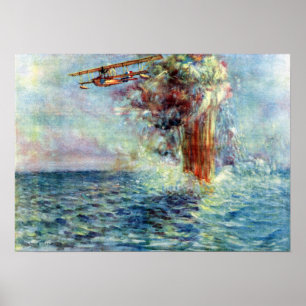 Henri Farre Oil erscheint in den unruhigen Gewässe Poster