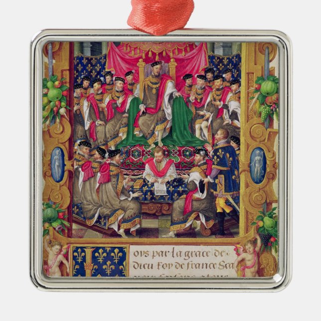Henri II Ornament Aus Metall (Vorne)