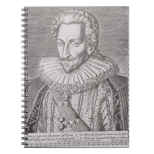 Henri IV (1553-1610) als König von Navarra, 1589 Notizblock (Vorderseite)