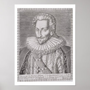 Henri IV (1553-1610) as King of Navarre, 1589 (eng Poster