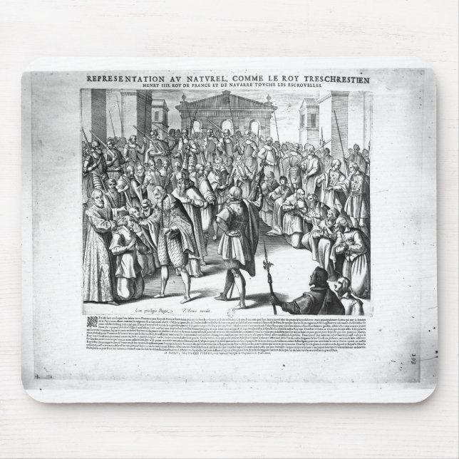 Henri IV die Leidenden vom scrofula kurierend Mousepad (Vorne)