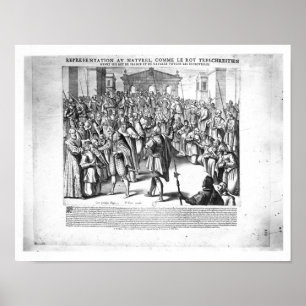 Henri IV heilt die Kranken an Skrofula Poster