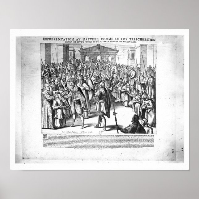 Henri IV heilt die Kranken an Skrofula Poster (Vorne)