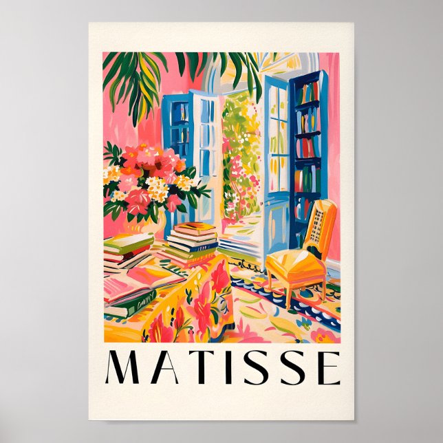 Henri Matisse Bookish Art Print, Ästhetische Bibli Poster (Vorne)