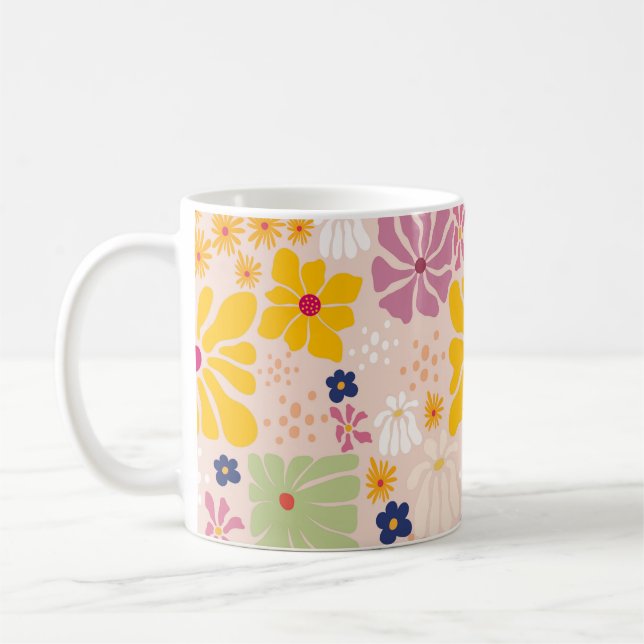 Henri Matisse Floral Inspired Seamless Pattern Kaffeetasse (Links)