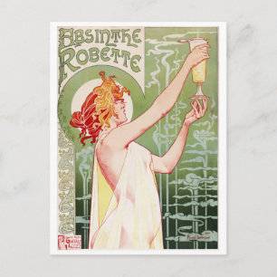 Henri-Privat-Livemont. Absinthe Robette 1896 Postkarte