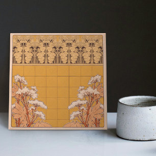 Henri Privat-Livemont Wanddekoration Art Nouveau Fliese