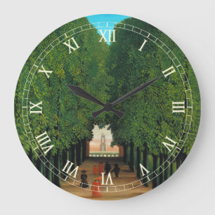 Henri Rousseau, Allee im Park in Saint-Cloud Große Wanduhr