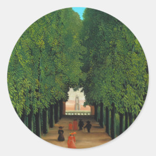 Henri Rousseau, Avenue im Park at Saint Cloud Runder Aufkleber