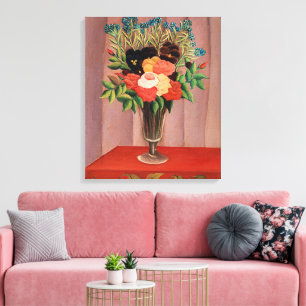 Henri Rousseau, Blumenstrauß, Leinwanddruck