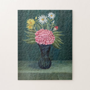 Henri Rousseau - Dahlie und Gänseblümchen in einer Puzzle