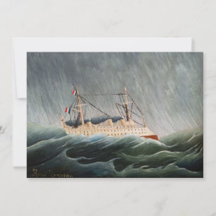 Henri Rousseau - Das Schiff im Sturm Dankeskarte