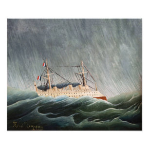 Henri Rousseau - Das Schiff im Sturm Fotodruck