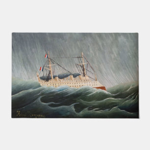 Henri Rousseau - Das Schiff im Sturm Fußmatte
