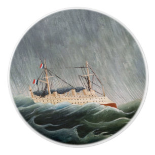 Henri Rousseau - Das Schiff im Sturm Keramikknauf