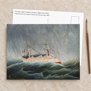 Henri Rousseau - Das Schiff im Sturm Postkarte