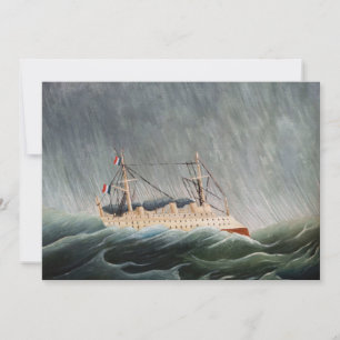 Henri Rousseau - Das Schiff im Tempest Einladung
