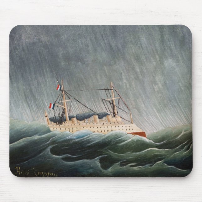 Henri Rousseau - Das Schiff im Tempest Mousepad (Vorne)