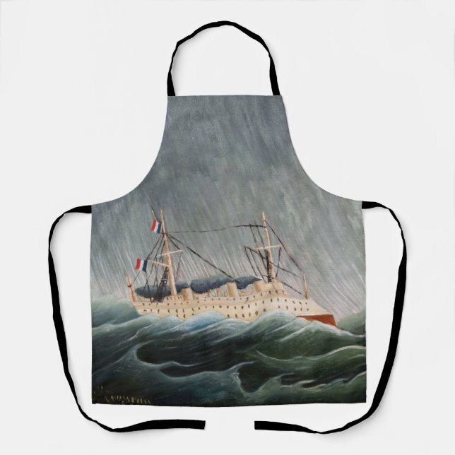 Henri Rousseau - Das Schiff im Tempest Schürze (Vorderseite)