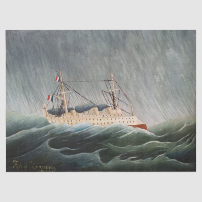 Henri Rousseau - Das Schiff im Tempest Seidenpapier (Vorderseite)