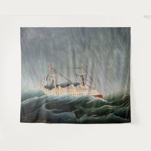 Henri Rousseau - Das Schiff im Tempest Wandteppich
