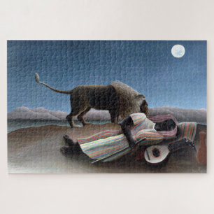 Henri Rousseau Das schlafende Sinti und Roma-Poste Puzzle