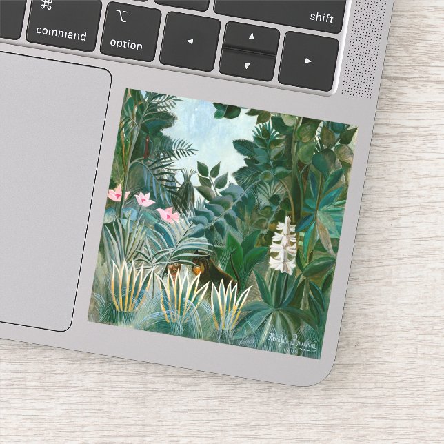 Henri Rousseau - Der Äquatorialdschungel Aufkleber (Detail)