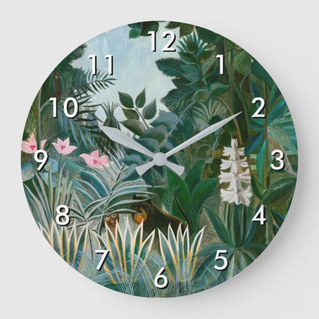 Henri Rousseau - Der Äquatorialdschungel Große Wanduhr (Vorderseite)
