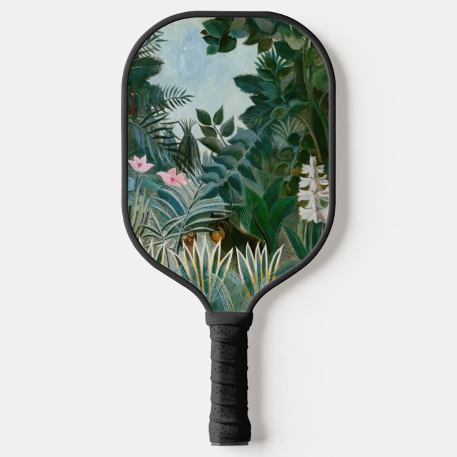 Henri Rousseau - Der Äquatorialdschungel Pickleball Schläger (Vorderseite)