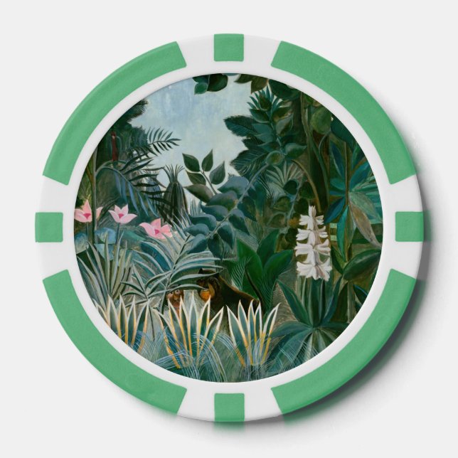 Henri Rousseau - Der Äquatorialdschungel Pokerchips (Vorderseite)