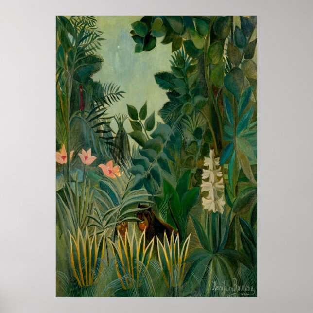 Henri Rousseau - Der Äquatorialdschungel Poster (Vorne)