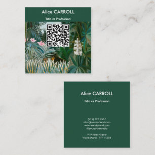 Henri Rousseau - Der Äquatorialdschungel - QR Code Quadratische Visitenkarte