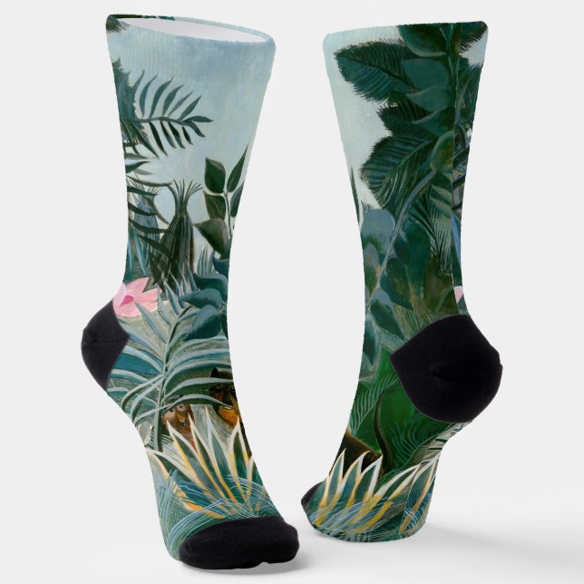 Henri Rousseau - Der Äquatorialdschungel Socken (Gewinkelt)