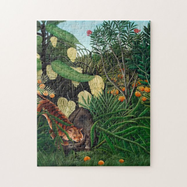 Henri Rousseau Der äquatoriale Dschungel Botanisch Puzzle (Vertikal)