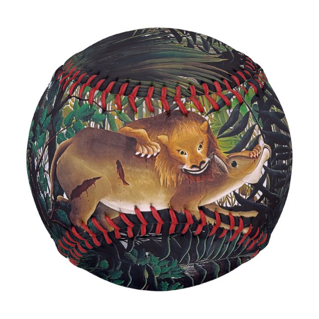 Henri Rousseau - Der hungrige Löwe Baseball (Vorderseite)