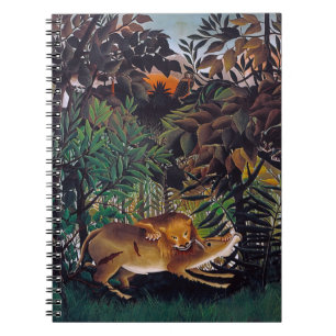 Henri Rousseau - Der hungrige Löwe Notizblock