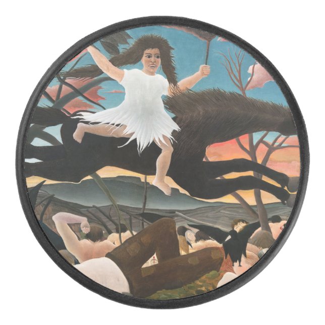 Henri Rousseau - Der Krieg Eishockey Puck (Vorderseite)