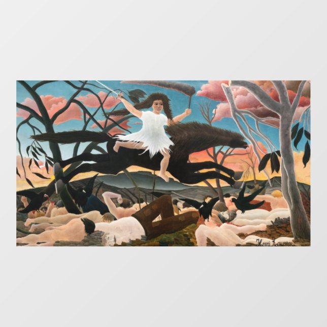 Henri Rousseau - Der Krieg Fensteraufkleber (Blatt)