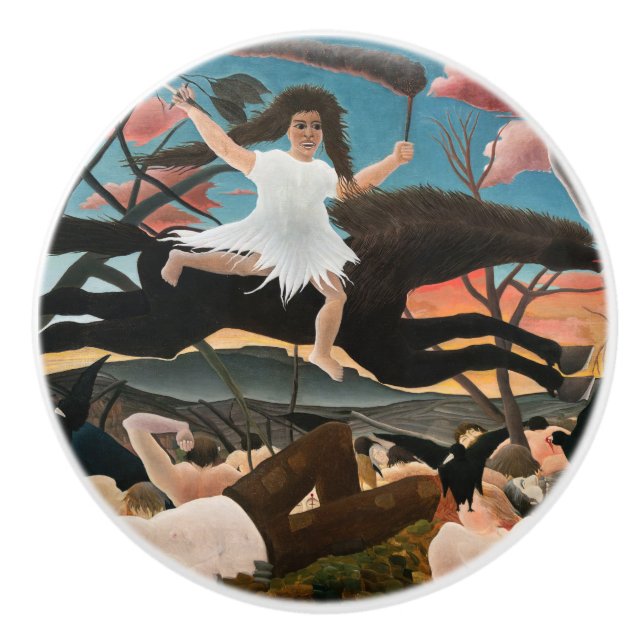 Henri Rousseau - Der Krieg Keramikknauf (Vorderseite)