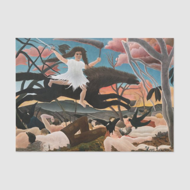 Henri Rousseau - Der Krieg Seidenpapier (Vorderseite)