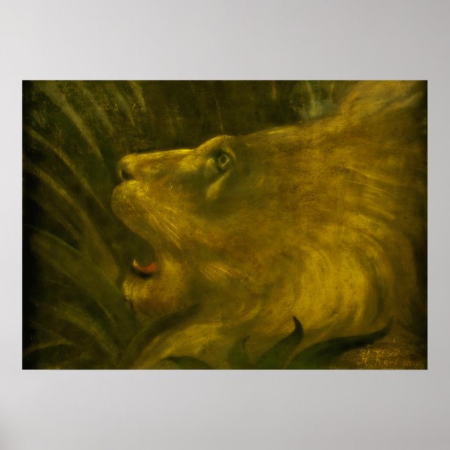 Henri Rousseau - der Löwenkopf Poster (Vorne)
