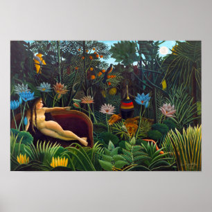 Henri Rousseau Der Traum 1910 (Standardrahmen) Poster