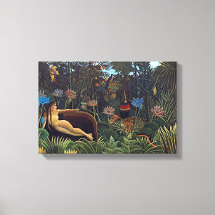 Henri Rousseau Der Traum - Jungle Frauen und Tiere Leinwanddruck