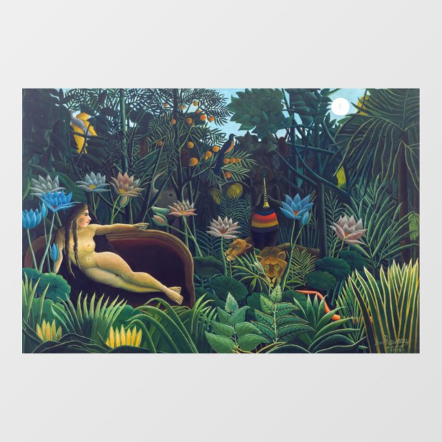 Henri Rousseau - Der Traum / Le Reve Fensteraufkleber (Blatt)