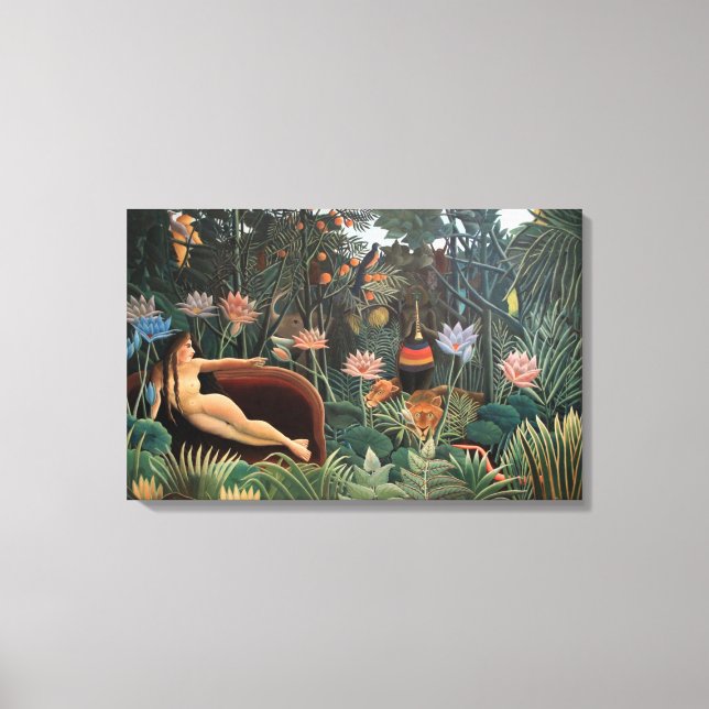 Henri Rousseau Der Traumjung Blume Malerei Leinwanddruck (Vorderseite)