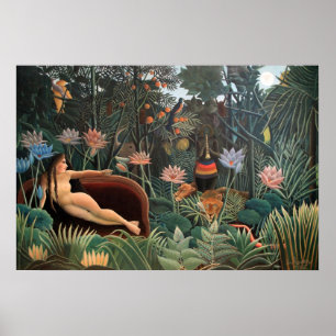 Henri Rousseau Der Traumjung Blume Malerei Poster