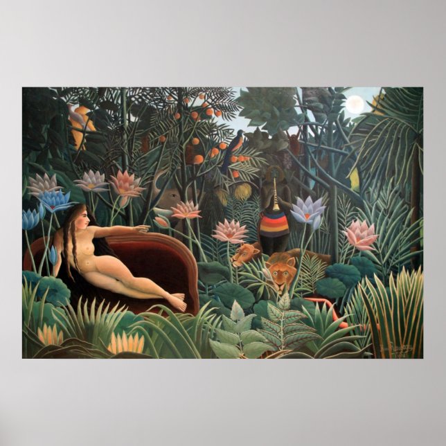 Henri Rousseau Der Traumjung Blume Malerei Poster (Vorne)
