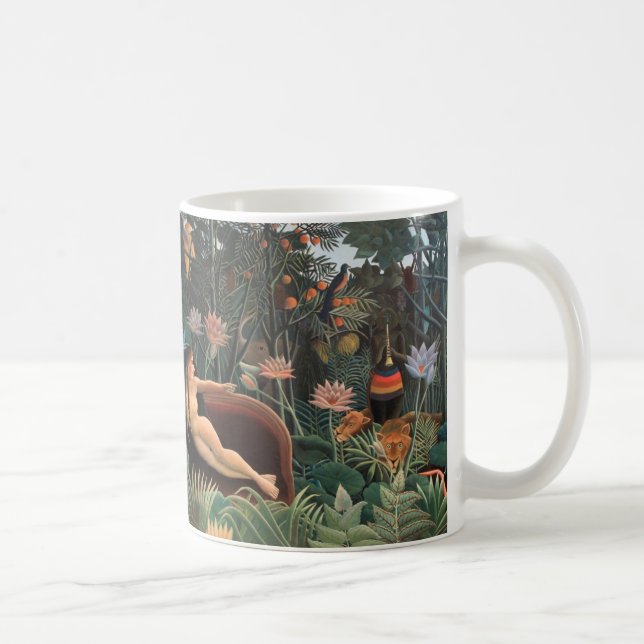 Henri Rousseau Der Traumjung Blume Surrealismus Kaffeetasse (Rechts)